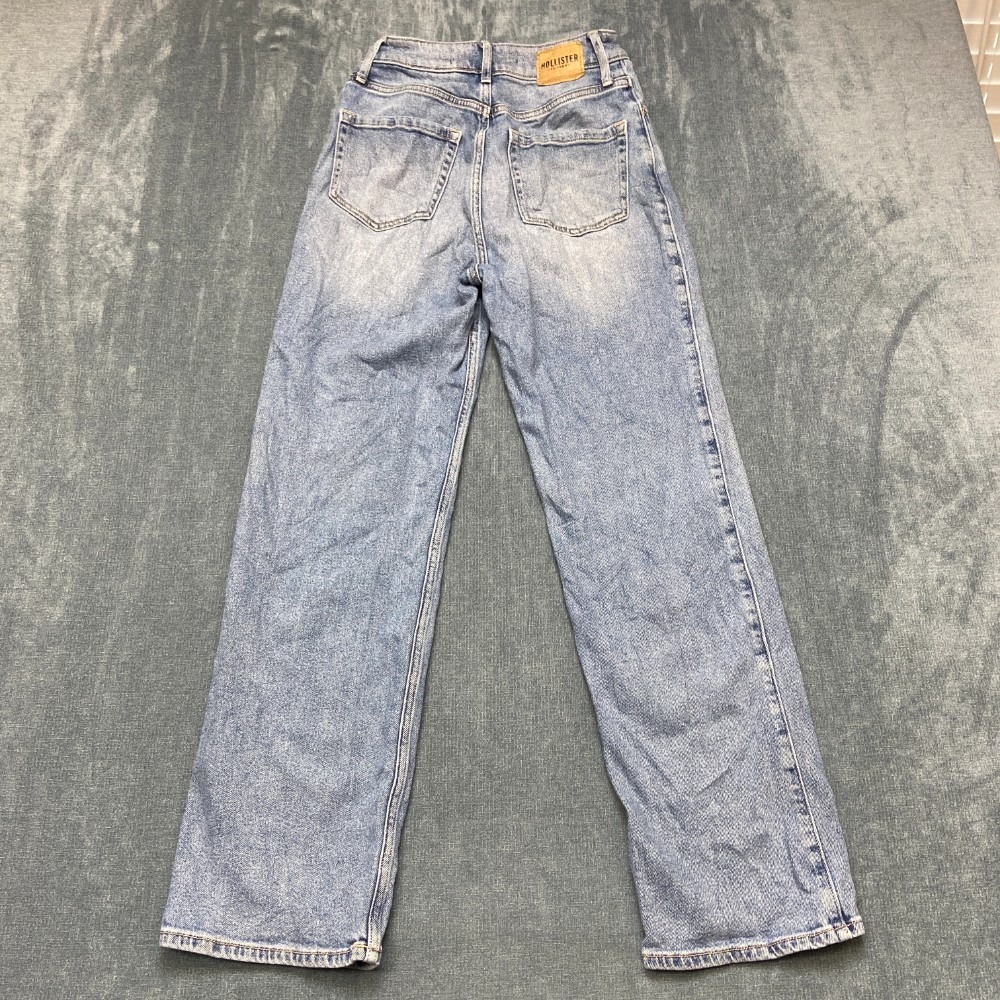 Vintage Hollister Dad Jeans Womens 1S 25x29 Blue Denim Stretch Ultra High Rise